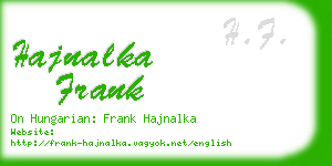 hajnalka frank business card